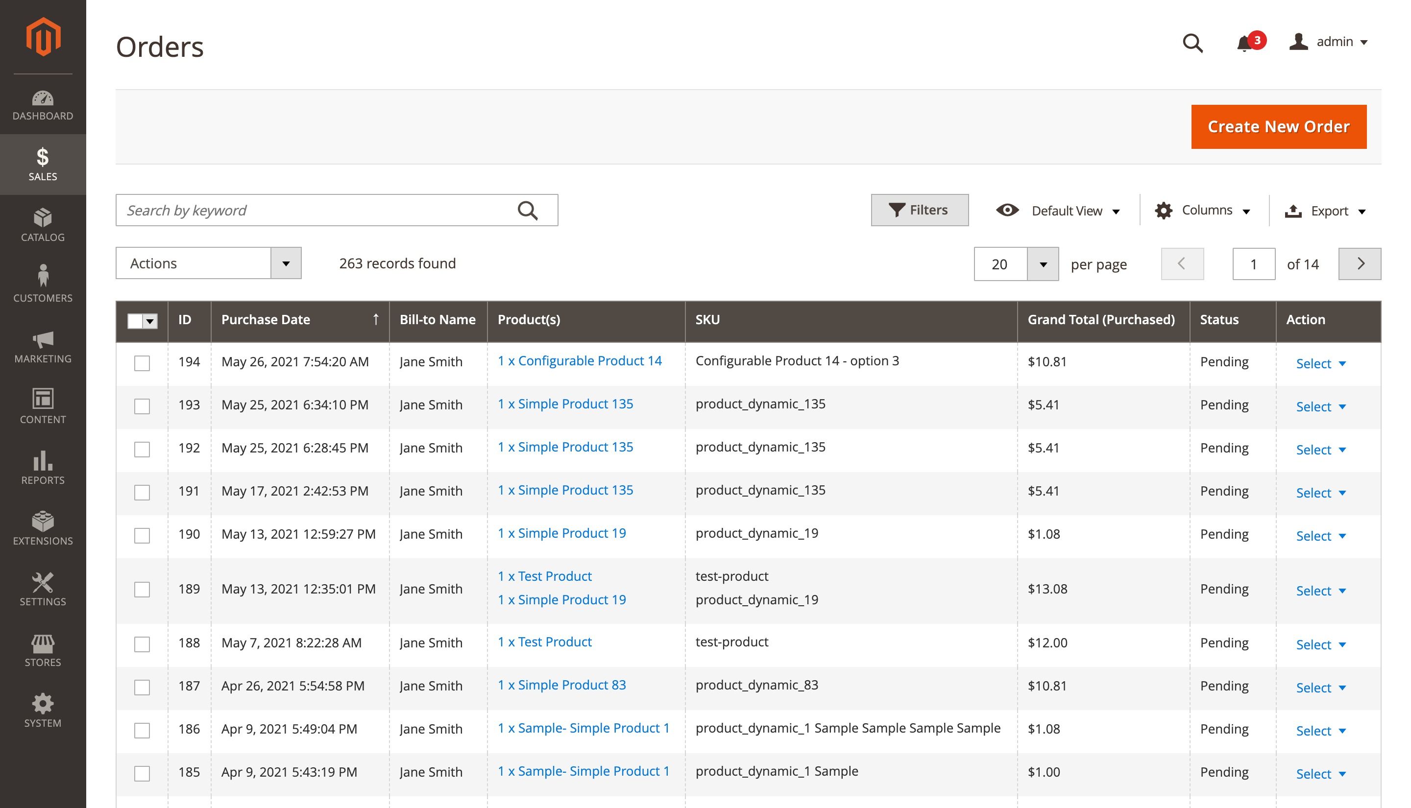 Sales Order Grid Product Details