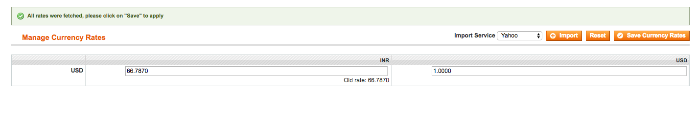 Magento extension for Currency Exchange Rate Import