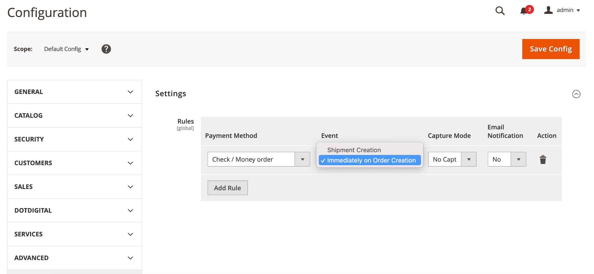 Magento Auto Invoice on Shipment Settings