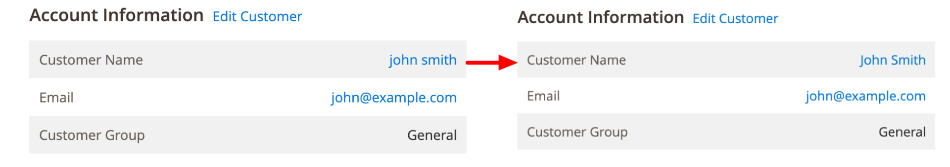 Format Customer Name in Order