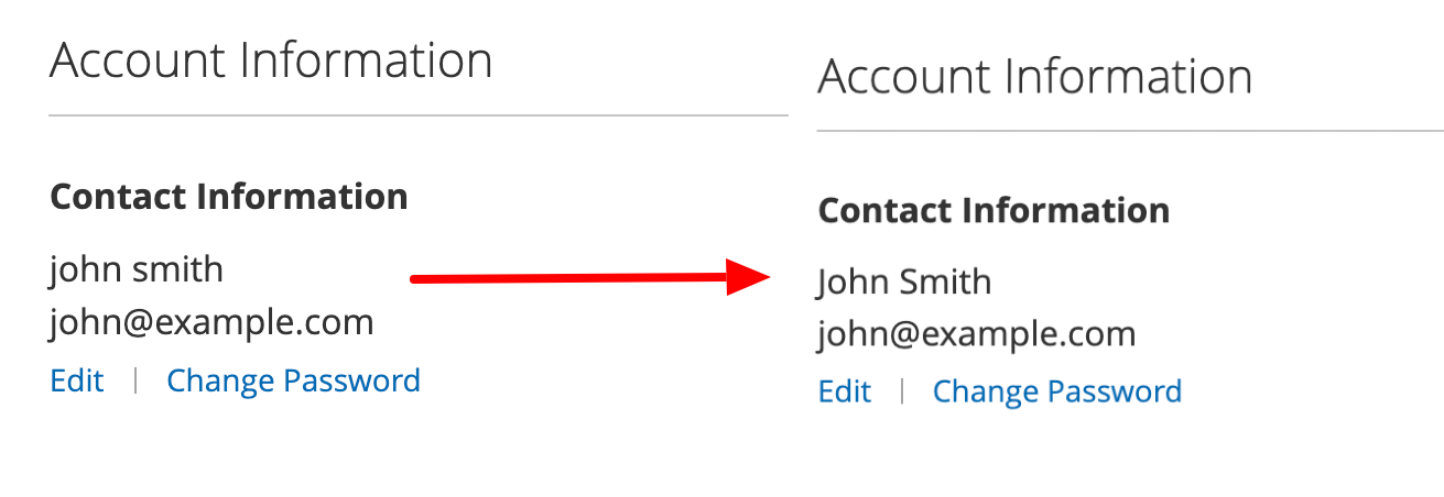 Format Customer Name in Customer Account